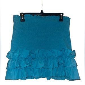 Ruffled Blue Skirt